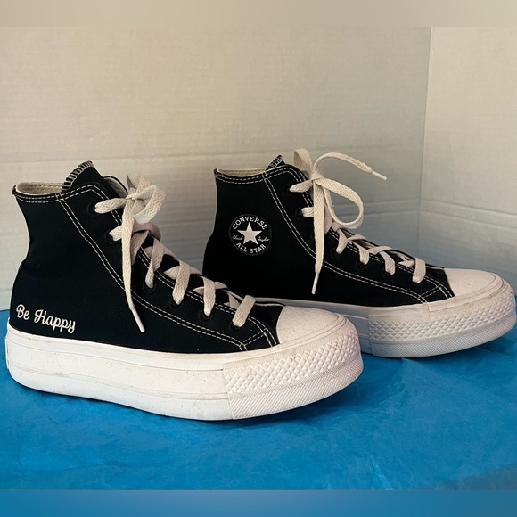 Converse Black platform High-Top Sneakers - Picture 1 of 7